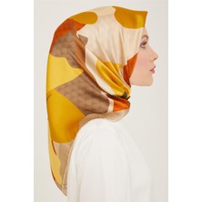Armine Çiçek Desenli Twill İpek Eşarp 24Ya9119 14 07
