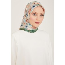 Armine Çiçek Desenli Twill İpek Eşarp 24Ya9108 83 84