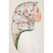 Armine Çiçek Desenli Twill İpek Eşarp 24Ya9108 83 84