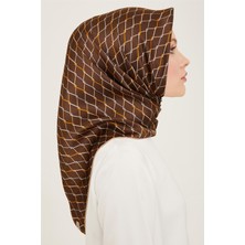 Armine Klasik Desenli Twill İpek Eşarp 24Ya9152 85 34