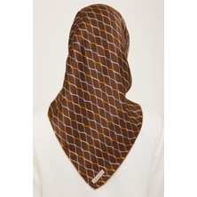 Armine Klasik Desenli Twill İpek Eşarp 24Ya9152 85 34