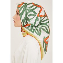 Armine Çiçek Desenli Twill İpek Eşarp 24Ya9123 5 34