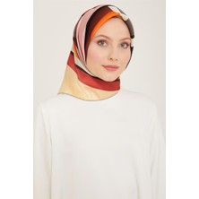 Armine Geometrik Desenli Twill İpek Eşarp 24Ya9122 55 39