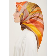 Armine Geometrik Desenli Twill İpek Eşarp 24Ya9147 36 32