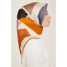 Armine Geometrik Desenli Twill İpek Eşarp 24Ya9125 83 02