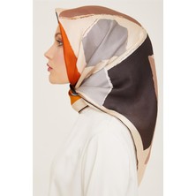 Armine Geometrik Desenli Twill İpek Eşarp 24Ya9125 83 02