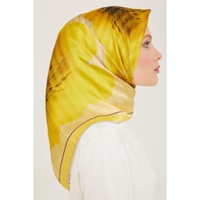 Armine Çiçek Desenli Twill İpek Eşarp 24Ya9100 87 86