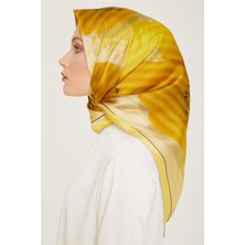 Armine Çiçek Desenli Twill İpek Eşarp 24Ya9100 87 86
