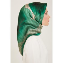 Armine Çiçek Desenli Twill İpek Eşarp 24Ya9100 87 85