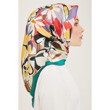 Armine Çiçek Desenli Twill İpek Eşarp 24Ya9153 52 82