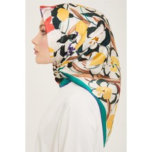 Armine Çiçek Desenli Twill İpek Eşarp 24Ya9153 52 82