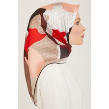 Armine Çiçek Desenli Twill İpek Eşarp 24Ya9119 14 14