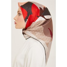 Armine Çiçek Desenli Twill İpek Eşarp 24Ya9119 14 14