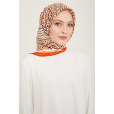 Armine Klasik Desenli Twill İpek Eşarp 24Ya9149 8 37