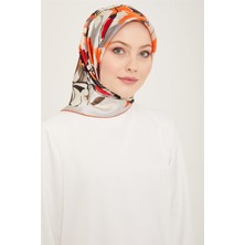 Armine Çiçek Desenli Twill İpek Eşarp 24Ya9153 52 03