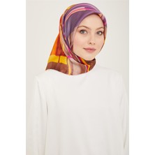 Armine Geometrik Desenli Twill İpek Eşarp 24Ya9147 36 36