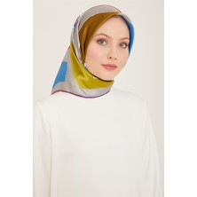 Armine Geometrik Desenli Twill İpek Eşarp 24Ya9125 83 54