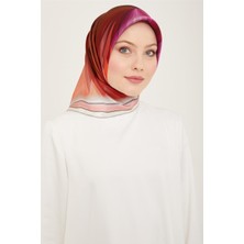 Armine Çiçek Desenli Twill İpek Eşarp 24Ya9112 34 21