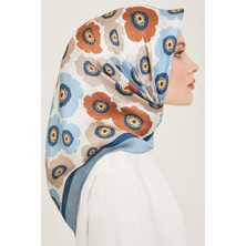 Armine Çiçek Desenli Twill İpek Eşarp 24Ya9106 54 37