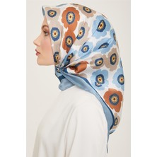 Armine Çiçek Desenli Twill İpek Eşarp 24Ya9106 54 37