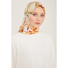 Armine Çiçek Desenli Twill İpek Eşarp 24Ya9110 5 31