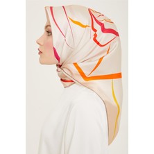 Armine Çiçek Desenli Twill İpek Eşarp 24Ya9115 31 02