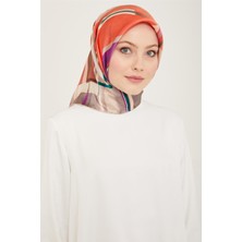 Armine Geometrik Desenli Twill İpek Eşarp 24Ya9147 36 06