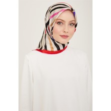 Armine Geometrik Desenli Twill İpek Eşarp 24Ya9101 2 08