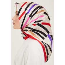 Armine Geometrik Desenli Twill İpek Eşarp 24Ya9101 2 08
