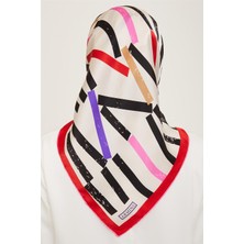 Armine Geometrik Desenli Twill İpek Eşarp 24Ya9101 2 08