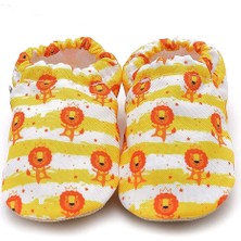 First Step Leon Kaydırmaz Taban Bebek Yazlık Patik Sarı , Ev Botu Terliği Kreş Ayakkabısı Panduf F-824