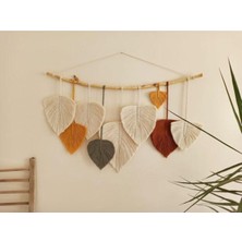 Ninastore El Yapımı Yaprak Makrome Duvar Dekorasyonu