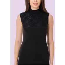 Nikshop Imer 1281 Balıkçı Yaka Göğüsü Dantel Atlet