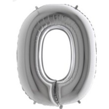 TM Tasarım Mağazası O Harfi Folyo Balon Gümüş 100 cm Doğum Günü Harf Balon