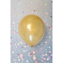 Pekshop Metalik Gold Balon 12" 30 cm Metalik Balon 10LU Paket