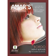 Amar's  Kına İçeren Saç Boyası Bordo Renk (Koyu Kızıl) 10 gr - 1 Adet