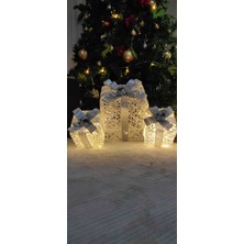 Kordelya Design Yılbaşı Ağacı Altı LED Işıklı Kutu