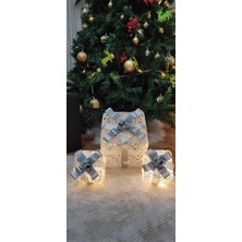 Kordelya Design Yılbaşı Ağacı Altı LED Işıklı Kutu