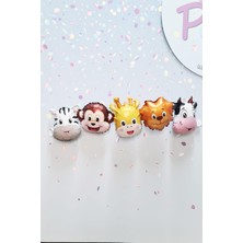Pekshop Safari Hayvanları Birleşik Folyo Balon Uzun 107CM