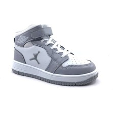 Cool Haykat Çocuk Günlük Uzun Boğazlı Gri- Beyaz Sneaker