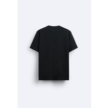 Loss Buttom Ağır Kumaş Bike Nakışlı Oversize T-Shirt