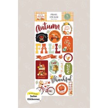 Piksel Grafik Sonbahar Temalı Sticker, Autumn Sticker