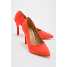 Ccway Kadın Stiletto ORANJ SÜET