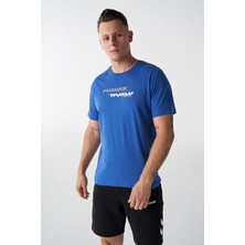 Hummel Hmldivide Ss Erkek Mavi T-Shirt 911794-7788