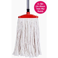 Tilbe Home Örgülü Mikro Fiber Mop Bezi Çok Amaçlı Pamuklu Islak Mop Başlığı 30 cm