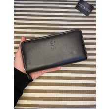 Sanat Leather SL-2155 Çift Fermuarlı 16 Adet Kart Giriş Bölmeli  Deri Unisex Cüzdan Sanat Leather