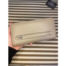 Sanat Leather SL-2155 Çift Fermuarlı 16 Adet Kart Giriş Bölmeli  Deri Unisex Cüzdan Sanat Leather