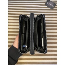 Sanat Leather SL-2155 Çift Fermuarlı 16 Adet Kart Giriş Bölmeli  Deri Unisex Cüzdan Sanat Leather