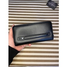 Sanat Leather SL-2155 Çift Fermuarlı 16 Adet Kart Giriş Bölmeli  Deri Unisex Cüzdan Sanat Leather