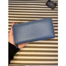 Sanat Leather SL-2155 Çift Fermuarlı 16 Adet Kart Giriş Bölmeli Hakiki Deri Unisex Cüzdan Sanat Leather